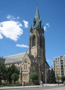 St. Mary's Church located at 20 Portugal Square in Toronto with North Country Unfading Black slate roof and green slate pattern