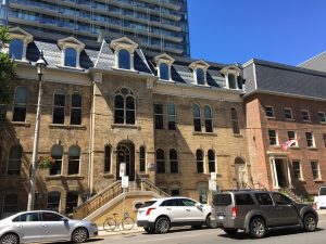 Canadian slate roof tiles installed on mansard roofs in Toronto