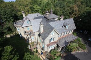 North Country Semi-Weathering Gray/Black (Vermont Black) selected as the roofing slate for the Keystone Hospice re-roof project.