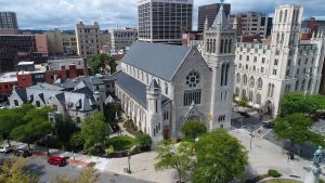 North Country Unfading Black roofing slate selected for the Cathedral of Immaculate Conception 2017 re-roof ( Syracuse, New York)