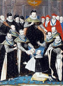 King Henry III of France surrounded by knights of the Order of the Holy Spirt