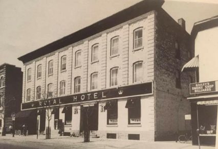 The Royal Hotel in Picton, Ontario, Canada featuring North Country Gray Natural Slate Cladding/Siding