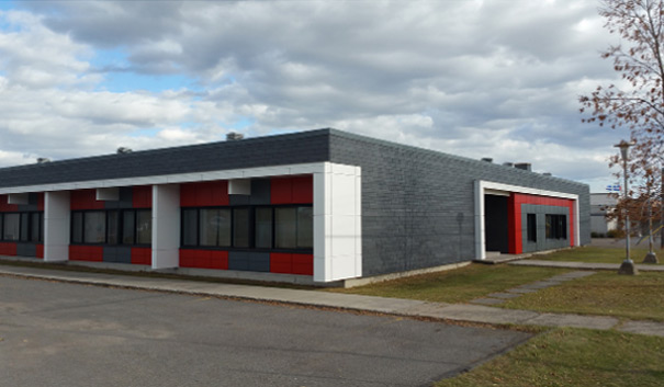 Natural Slate Exterior Cladding on the École St. Denis