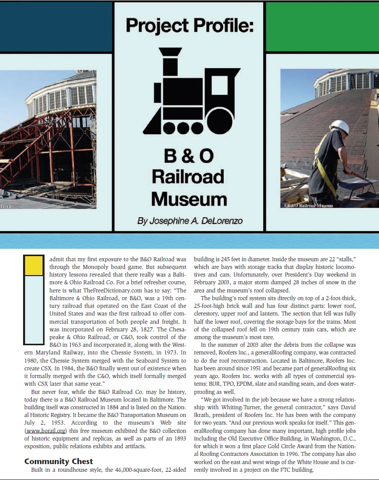 B&O Railroad Museum Article