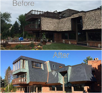 Before and After GAF TruSlate Installation