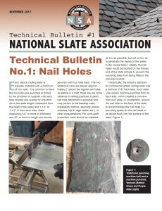 National Slate Association - Technical Bulletin #1