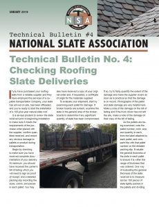 National Slate Association - Technical Bulletin #4