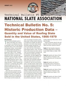 National Slate Association - Technical Bulletin #5