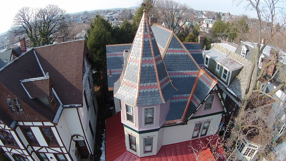 North Country Unfading Black, North Country Unfading Green & North Country Unfading Red (Patterned Slate Roof)