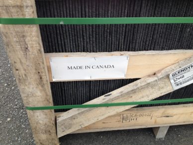 Heat treated wood export pallet for roofing slate. 