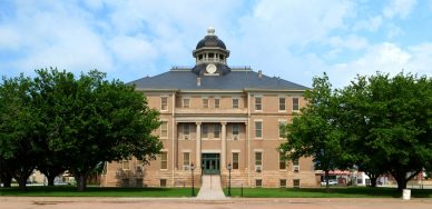 Hardeman County Courthouse in Quanah, TX North Country Unfading Black roofing slate