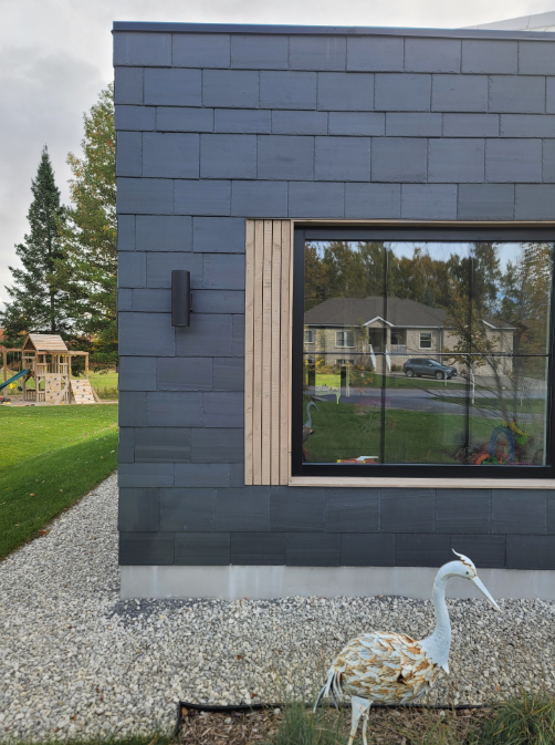 Exterior slate siding