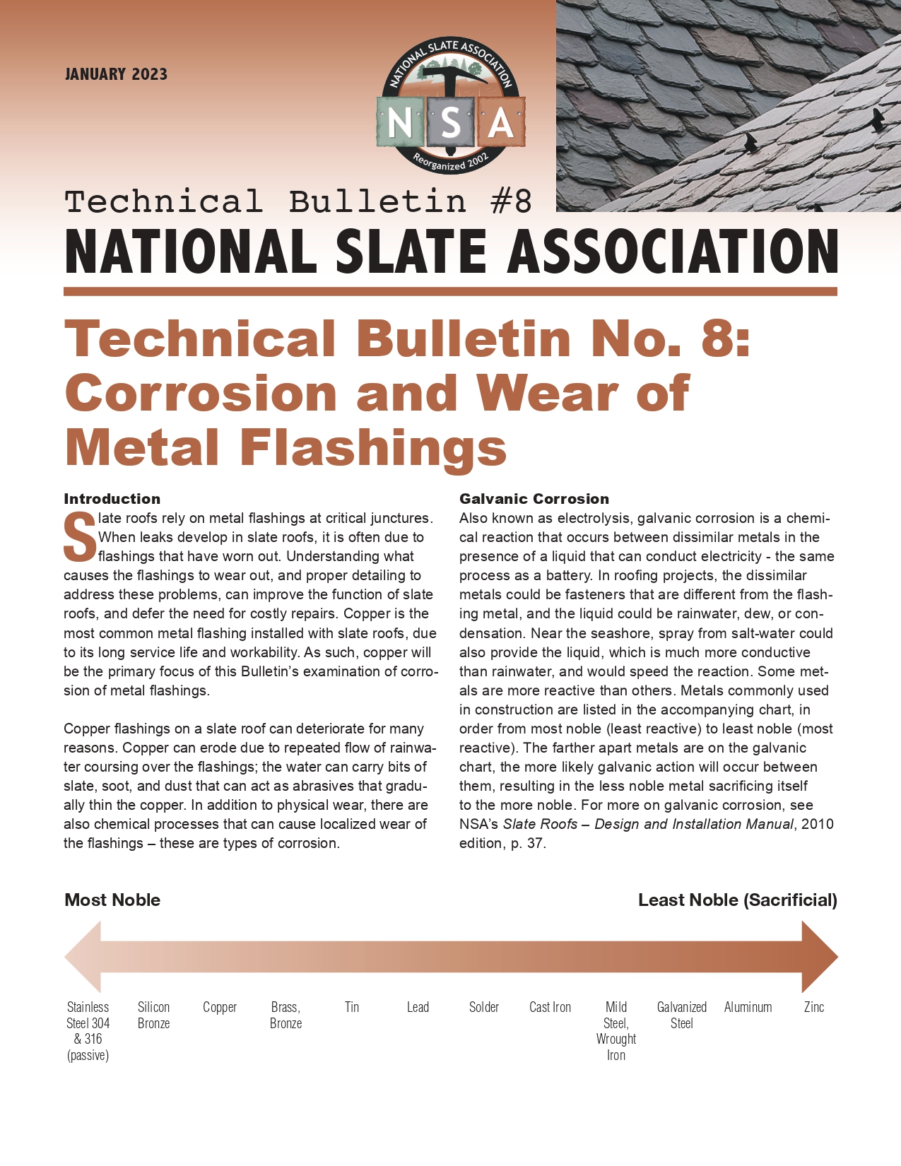 National Slate Association – Technical Bulletin #8