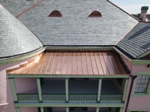 Example of copper eyebrown dormers