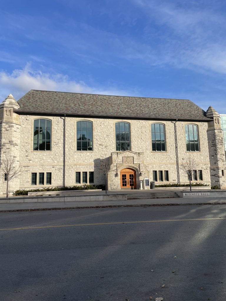 Mitchell Hall features a Multi-Color Blended Slate Roof