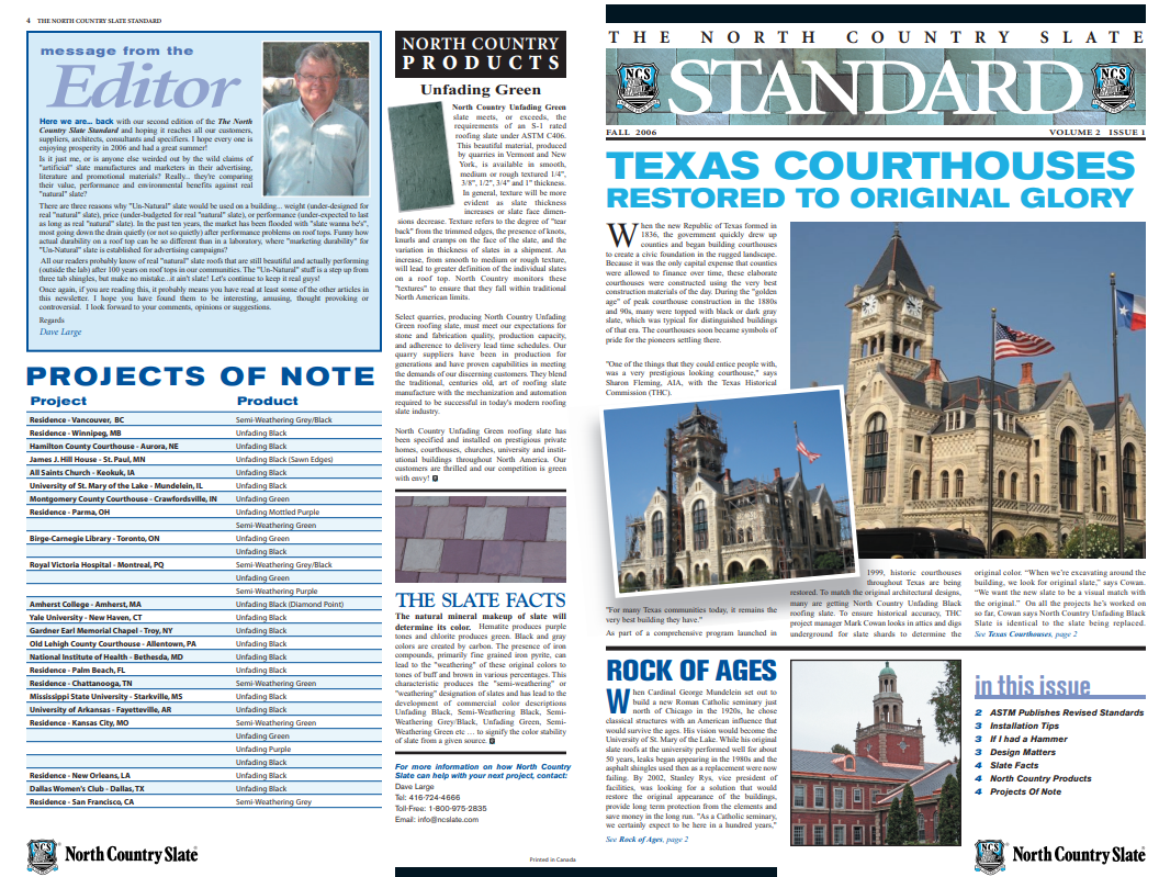 The North Country Slate Standard – Newsletter Volume 2