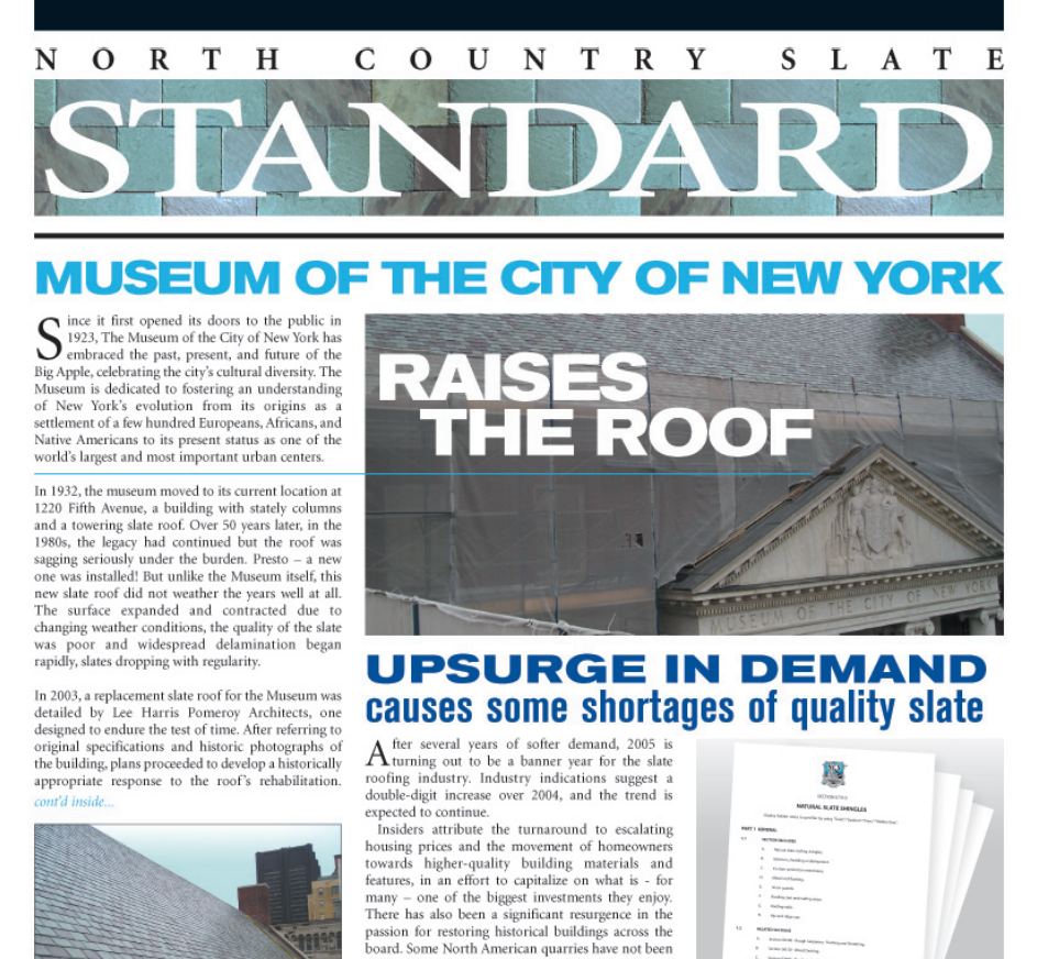 The North Country Slate Standard – Newsletter Volume 1
