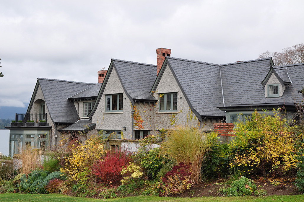 Natural slate roofing