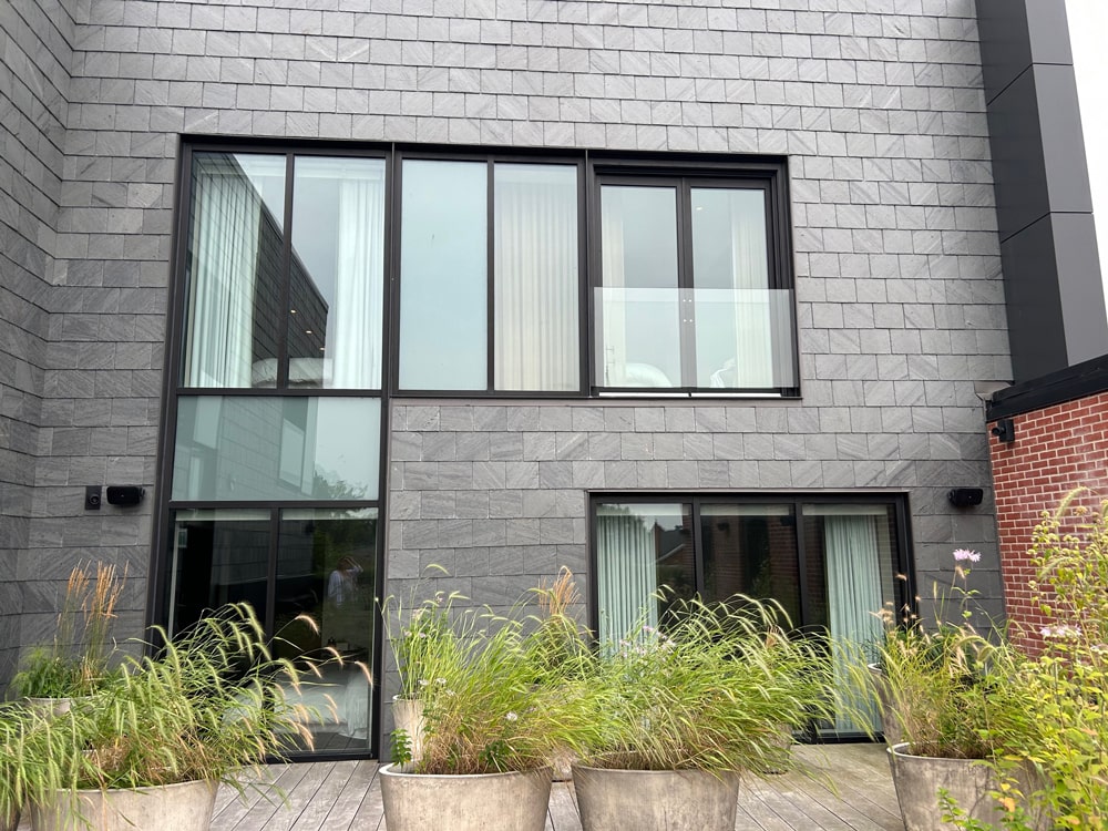 Natural slate roofing
