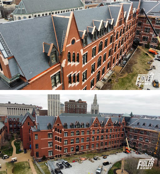 St Louis University slate roofing